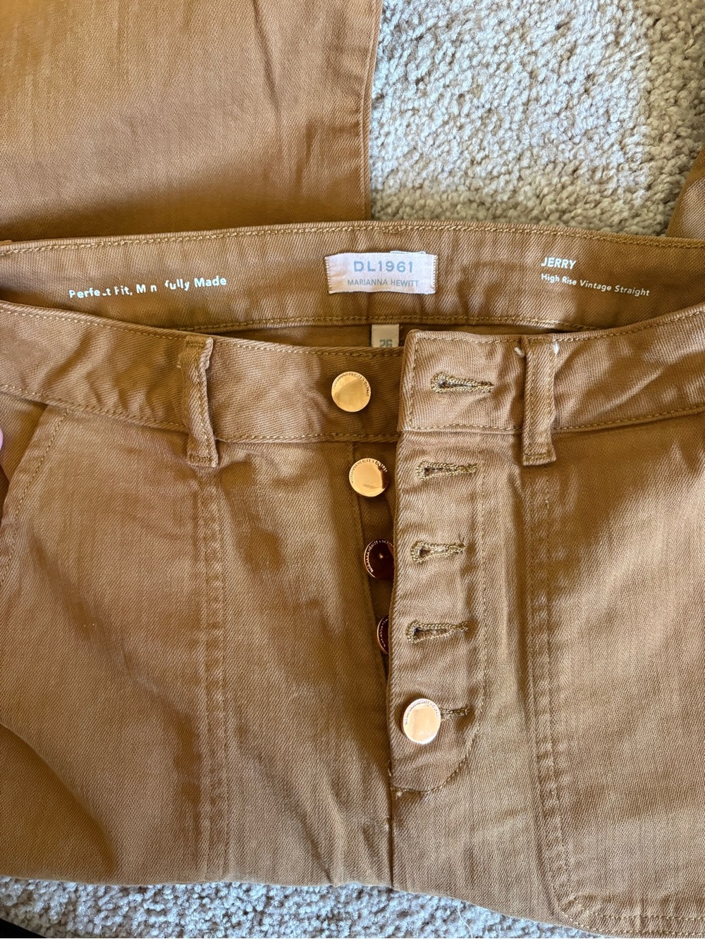 Loft Marianna Hewitt pants- taupe
